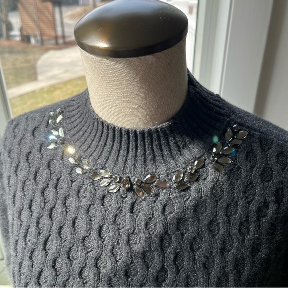 Simply Vera Crystal Neck Knit Layered Sweater, Size L - Picture 7 of 14